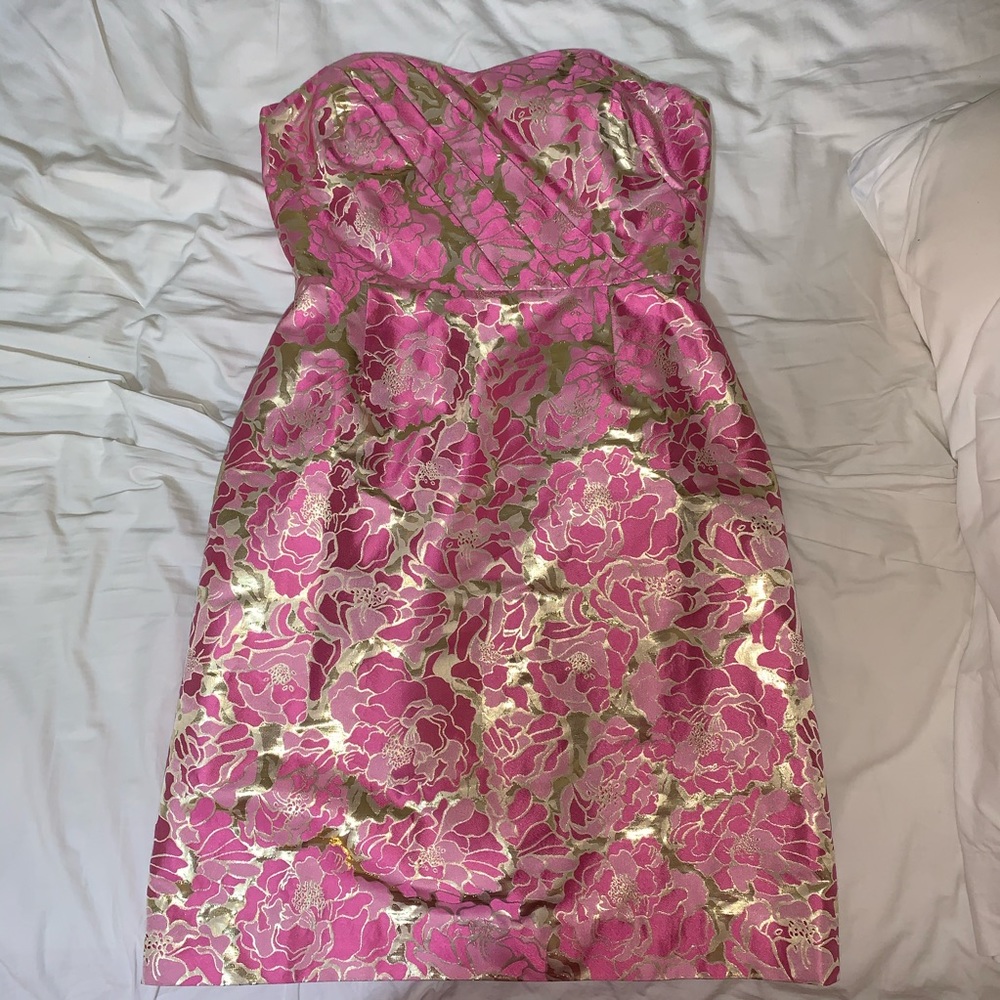 💕 Lilly Pulitzer | sleeveless pink flower dress